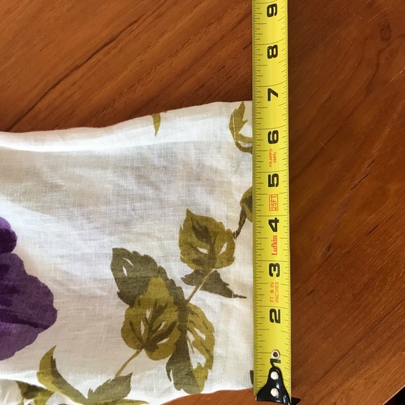 Vintage floral linen Brian Bailey button front top Size 12 - Picture 15 of 16